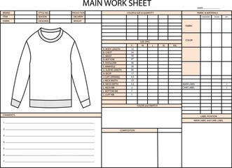 SPEC SHEET DESIGN ILLUSTRATION FOR FASHION DESIGN