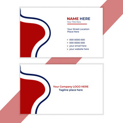 Fototapeta premium Creative business card design template, Double sided business card template.Clean, modern, simple, unique double sided business card, visiting card, design template layout.