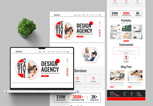 Creative Landing Page UI Design For Design Agencies