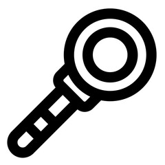 Magnifying glass icon with line and simple style