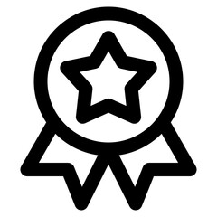 Medal icon with line and simple style