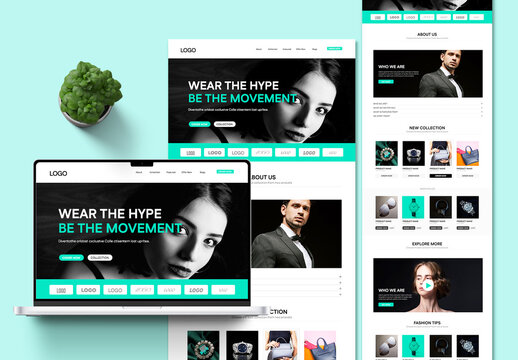 Fashion Brand Website Landing Page Design Template