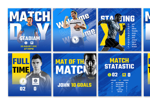 Sports Social Media Set Template