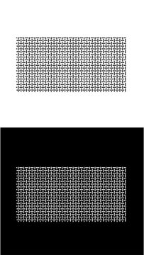 set of black and white banners patten detail rottan
