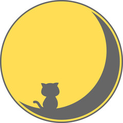 달 그림자 속 고양이