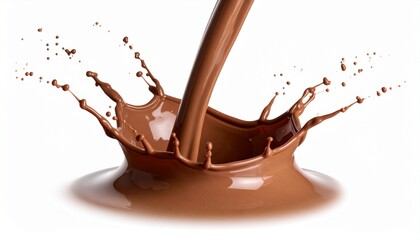 chocolate, milk, splash, drink, beverage, isolated, white, background, liquid, dairy, sweet, brown, food, creamy, fresh, delicious, fluid, motion, dessert, refreshment, ingredient, tasty, splatter, bl