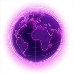 Naklejka premium a neon purple sphere 