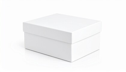 Fototapeta premium blank packaging white cardboard box for product design mock-up isolated on white back 