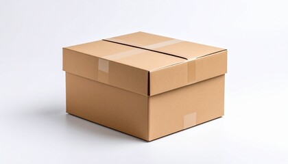 Brown Paper box Cardboard box isolated on white background