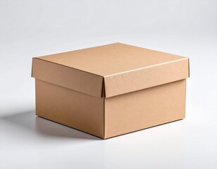 Brown Paper box Cardboard box isolated on white background