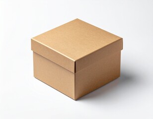 Brown Paper box Cardboard box isolated on white background