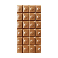 Obraz premium 3D Milk Chocolate Bar Isolated on White Background
