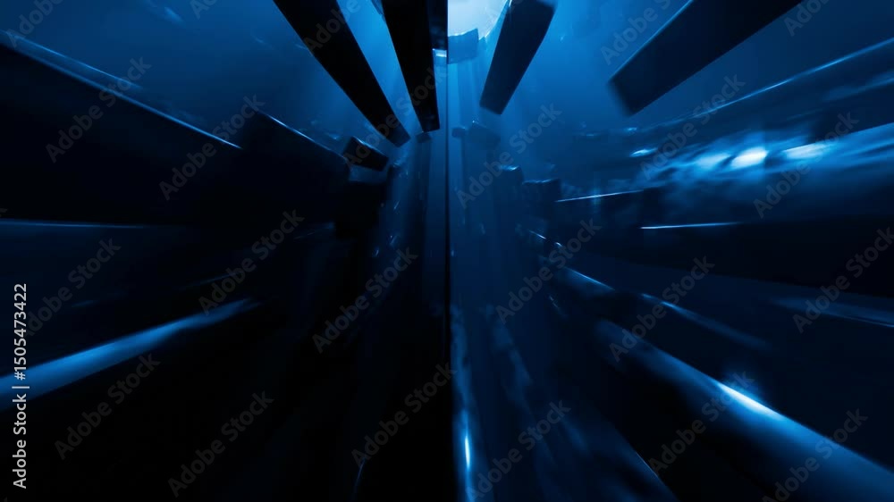 Canvas Prints abstract futuristic space tunnel, 3d technology animation, seamless vj loop, 4k animated background 