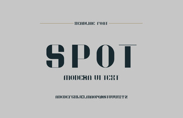 Modern Creative Display Font for Logo, headline Design, vector
