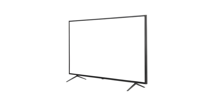 Modern Smart TV with Blank Screen: Home Entertainment Flat Panel Display for Living Room & Media Content