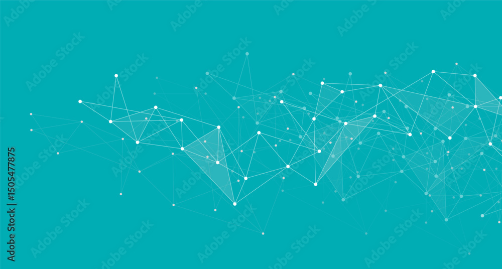 Aufkleber geometric connected background. connecting dots and lines. global network connection. banner templat