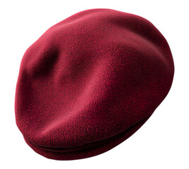 A red hat with a black band