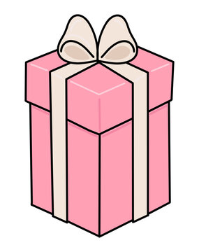 Pink Gift Box with Ribbon for Birthday, Wedding, valentines, Engagement Celebration