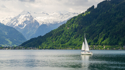 sailing in the lake