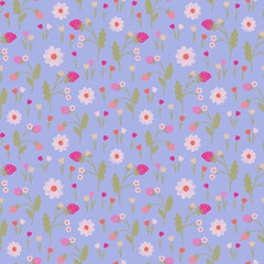 Floral seamless pattern. Illustration for fabric und textile design, wallpaper, fashion design.