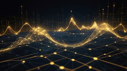 abstract golden bitcoin background