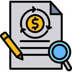 Cash Flow Statement lineal color icon
