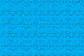 Geometric Seamless Cloud  Pattern background. Abstract
Blue color Background design. Vector Illustration