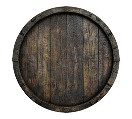 A wooden barrel with a brown finish