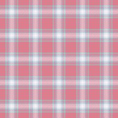 Dining room textile pattern fabric, poncho check tartan plaid. Antique texture seamless background vector in red and pastel colors.