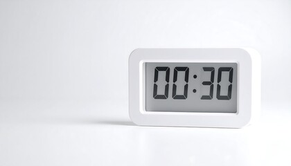 White Digital Clock with 0030, and Minimal.