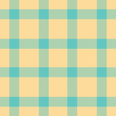 Vibrant pastel teal and beige plaid pattern.  Perfect for textile design, website backgrounds, or playful branding. This cheerful, seamless texture evokes feelings of summer, freshness, and optimism.
