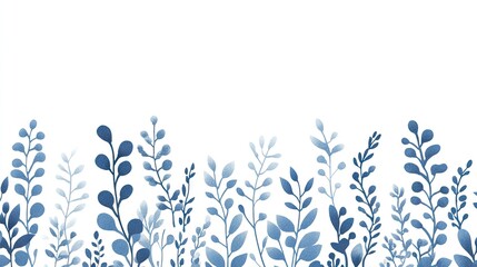 Delicate blue floral border design.