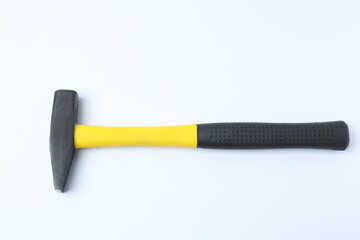 Set of tools for repair. Hammer pliers screwdriver angle pliers adjustable wrench. Many tools 
