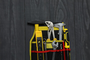 Set of tools for repair. Hammer pliers screwdriver angle pliers adjustable wrench. Many tools 