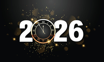 2026 Happy New Year Background Design. Greeting Card, Banner, Poster. Vector Illustration.
