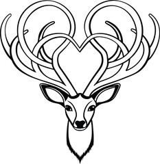 deer with heart