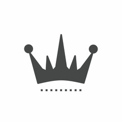 Vector icon template. Black and white crown icon design. Stock vector template.