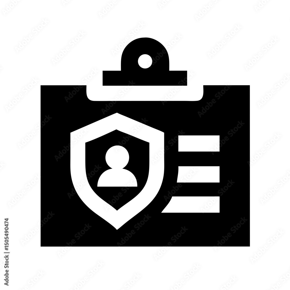 Poster secure identity badge, for data protection, privacy, and security applications