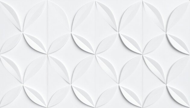 Geometric white embossed panel seamless texture design
