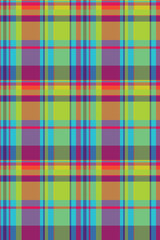 Online fabric seamless background, luxury plaid textile vector. Amazing texture pattern check tartan in green and violet colors.