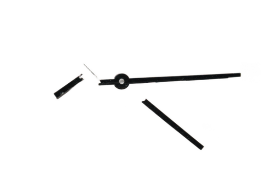 Broken clock hands isolated on transparent background