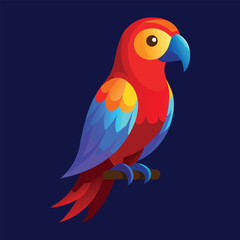 Obraz premium Colorful blue and yellow, and red and yellow macaws perched on a branch, showcasing their exotic tropical feathers and sharp beaks