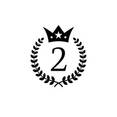 シンプルなランキングメダル装飾フレームイラスト