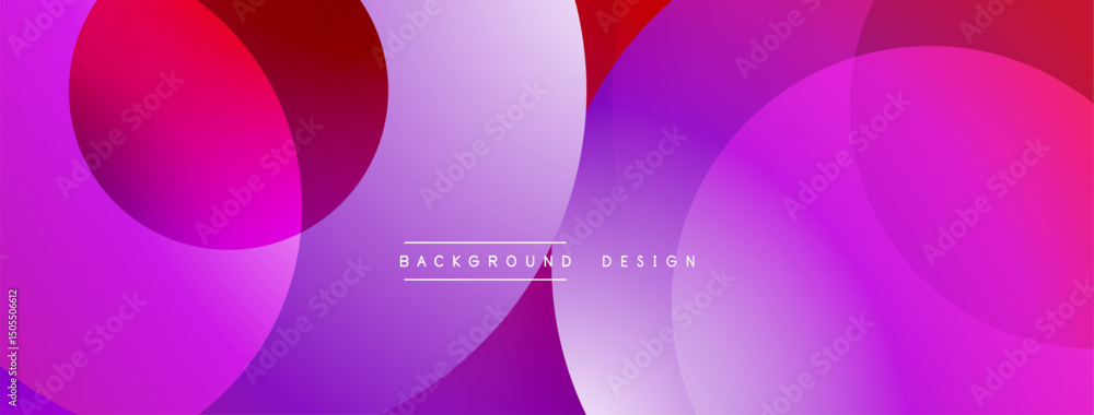 Aufkleber abstract vibrant circles overlap creating gradient purple, pink hues. modern design suitable for bac