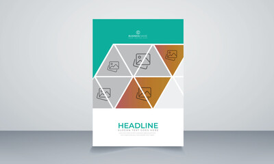 Vector corporate book cover design template brochure cover