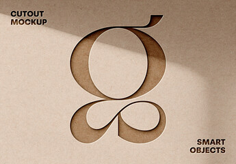 Craft Cut Out Paper Mockup