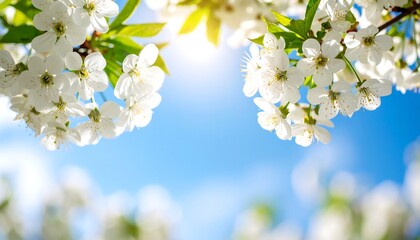 Spring Blossoms with Sunny Sky.