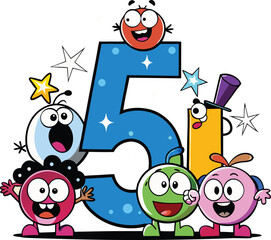 Naklejka premium cartoon caracter letter Playful Alphabet Designs for Kids new trendy unique 2025