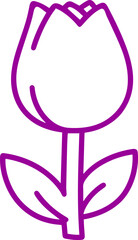 tulip flower icon vector 