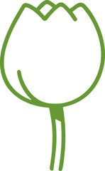 tulip flower icon vector 